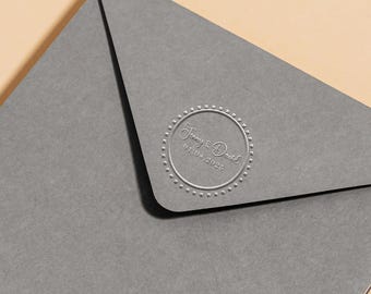 Custom Wedding Embosser – Personalized Couple Name Seal Stamp, Elegant Wedding Invitation Embosser, Monogram Embosser Gift for Bride & Groom