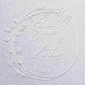 Gepersonaliseerde bruiloft embosserstempel aangepaste huwelijksuitnodiging embosser monogram embosser paar naam embosser envelop embosser bruiloft DIY
