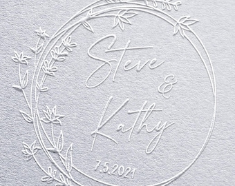 Personalized Wedding Embosser Stamp Custom Wedding Invitation Embosser Monogram Embosser Couple Name Embosser Envelope Embosser Wedding DIY