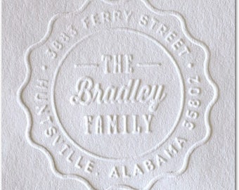 Custom Embosser, Address Embosser, Custom Address Embosser, Family Embosser, Embosser, Embossing Stamp, Monogram Embosser, Embossing Seal-BF