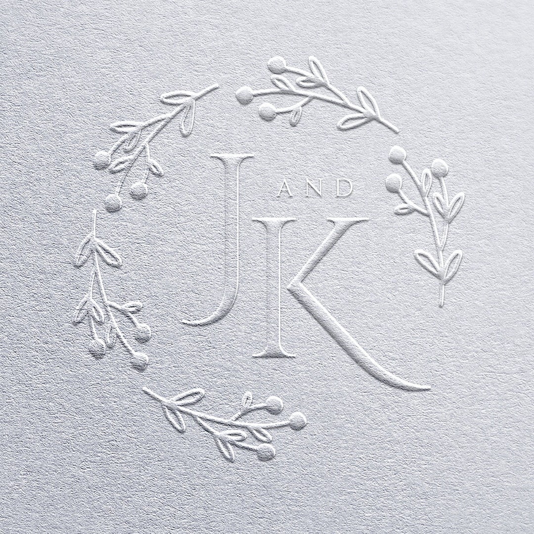 Choose Wedding Embosser, Wedding Stamp, Monogram Embosser, Couple Name