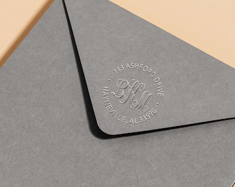 Personalisierte Rücksendeadresse Prägestempel, kundenspezifische Prägestempel für Umschläge, Hochzeitseinladungen, Karten u