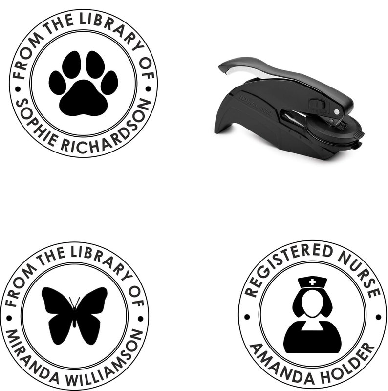 Custom Embosser From the Library of Embosser Personalised Etsy