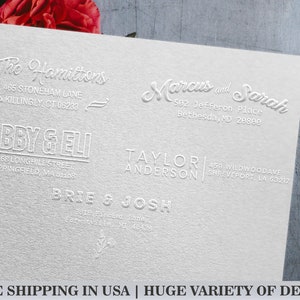 Persoonlijke adresstempel | Aangepaste adresstempel | Post-embosser | Bruiloft Embosser | Embosser-stempel | Adresstempel | Uitnodigingsstempel