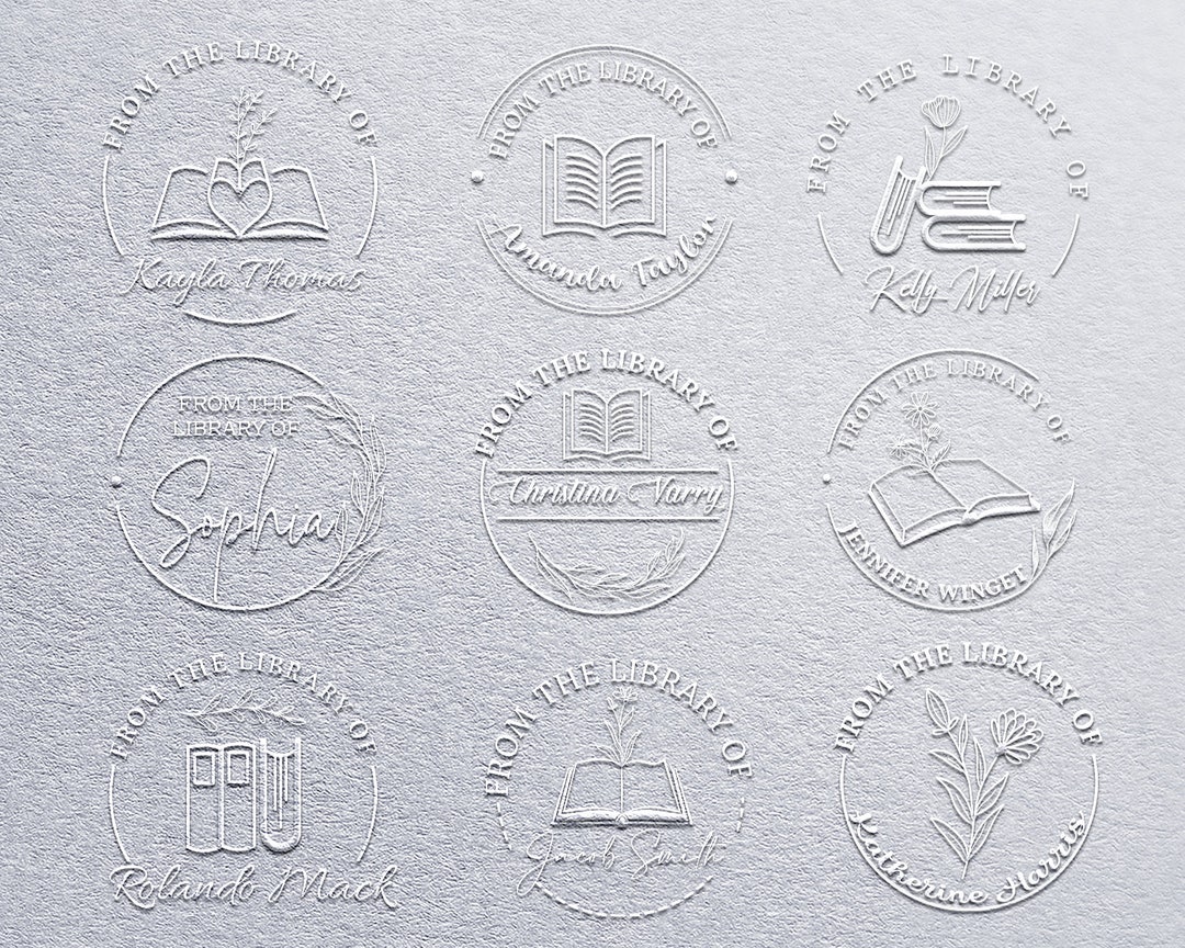 Custom Book Embosser From the Library of Personalized Book Stamp Ex