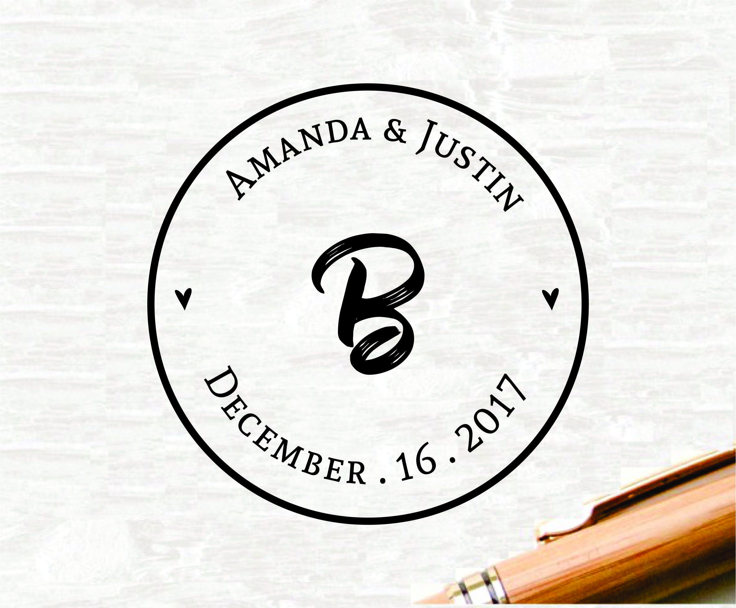 Custom Monogram Embosser Style9 Address Embosser Custom Etsy