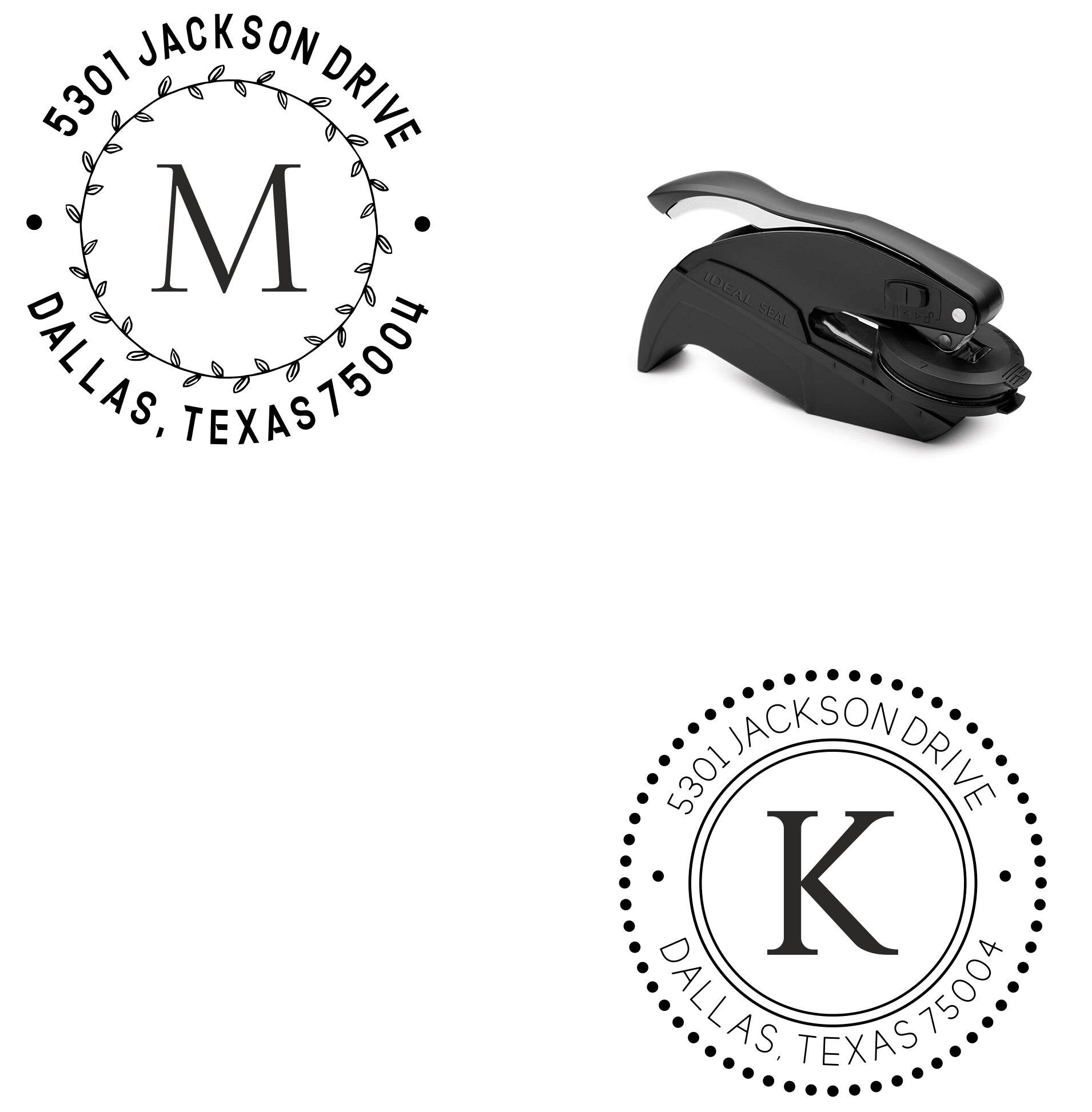 Chose Your Address Embosser Custom Embosser Personalised Etsy Canada