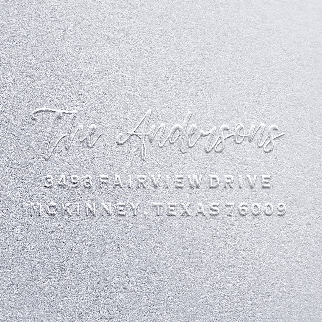 Custom Address Embosser for Envelopes, Return Address Embosser Stamp