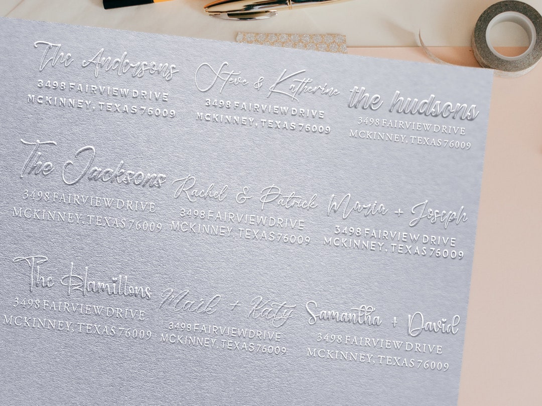 Customised Address Embosser for Envelopes, Address Embosser Stamp