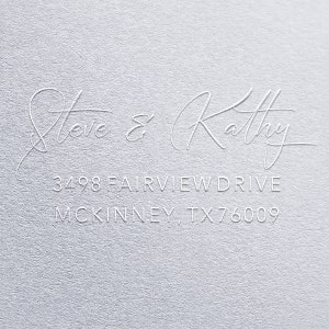Gravador de endereço personalizado para envelopes, carimbo de endereço personalizado, relevo de casamento, relevo de convite de casamento, relevo de correio