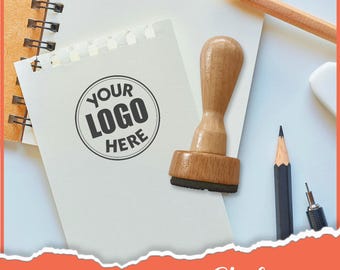 Carimbo de logotipo personalizado – Carimbo de marca comercial personalizado, carimbo de embalagem, papelaria, casamento e carimbos de monograma Carimbo de arte pessoal