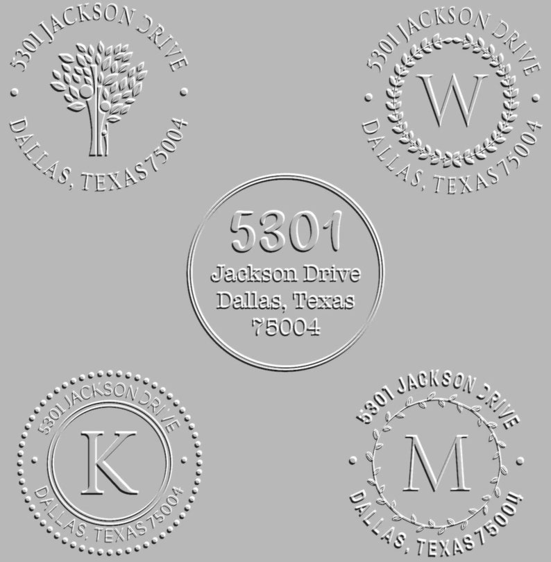 Personalized Address Embosser, Custom Address Embosser Customized Embosser, Monogram Embosser, Embosser Stamp, Address Stamper, Mail Stamper image 2