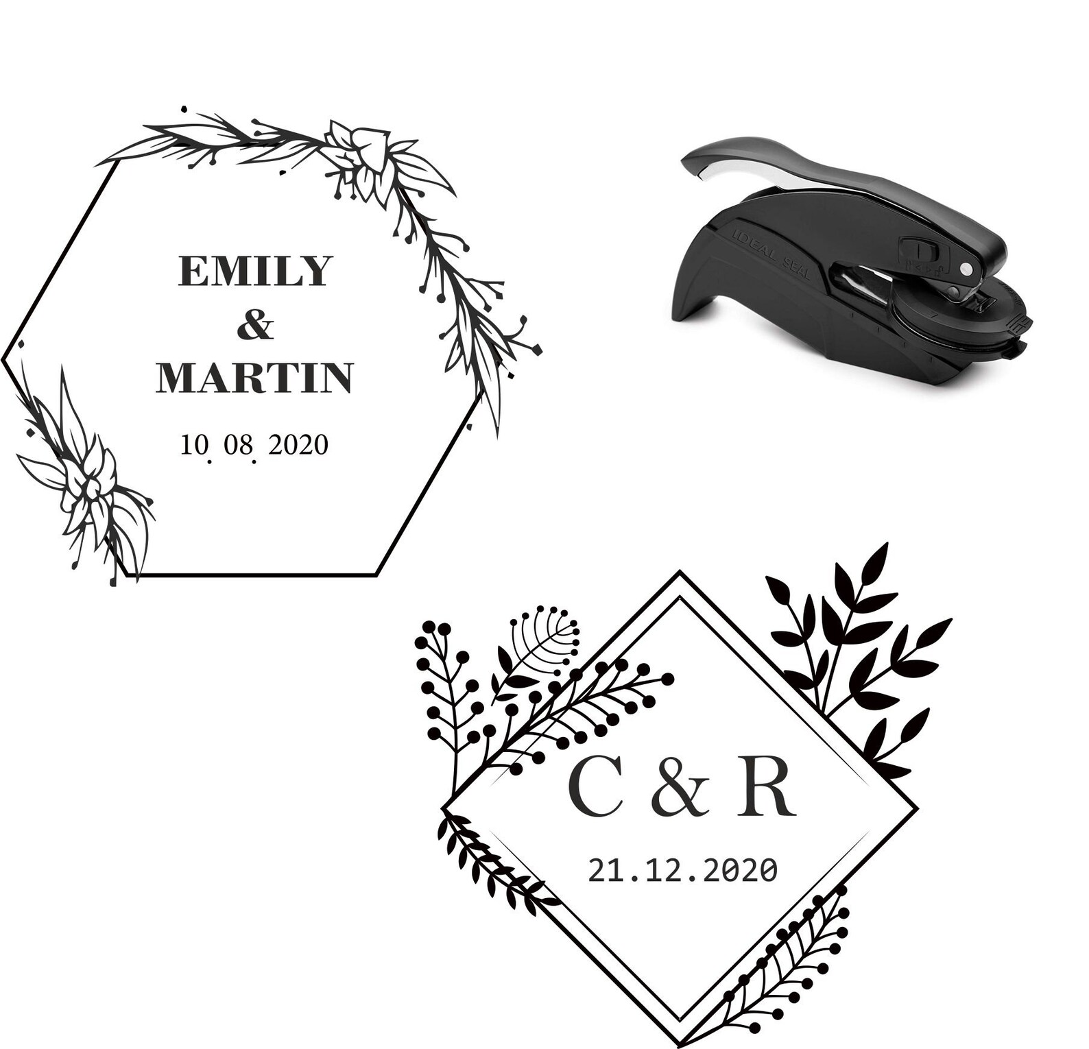 Chose Your Embosser Custom Embosser Embosser Wedding Etsy UK