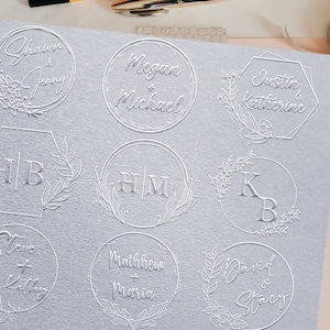 Personalized Wedding Embosser: Custom Monogram, Couple&#39;s Name