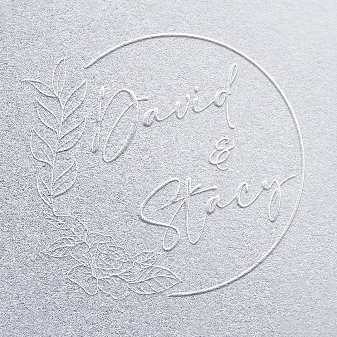 Personalized Wedding Embosser Custom Wedding Embosser Stamp Wedding