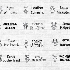 Personalisierter Kleidungsstempel, Personalisierter Kleidungsstempel, Camp-Stempel, Stoffstempel, Kleidungsmarkierungen, Textilstempel, Kindertagesstätte Stempel, Namensstempel