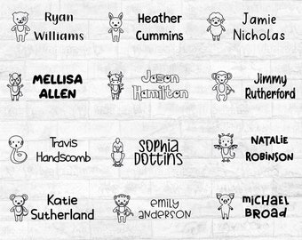 Personalized Clothing Stamp, Custom Clothing Stamp, Camp Stamp, Fabric Stamp, Clothing markers, Textile Stamp, Daycare Stamp, Name Stamp