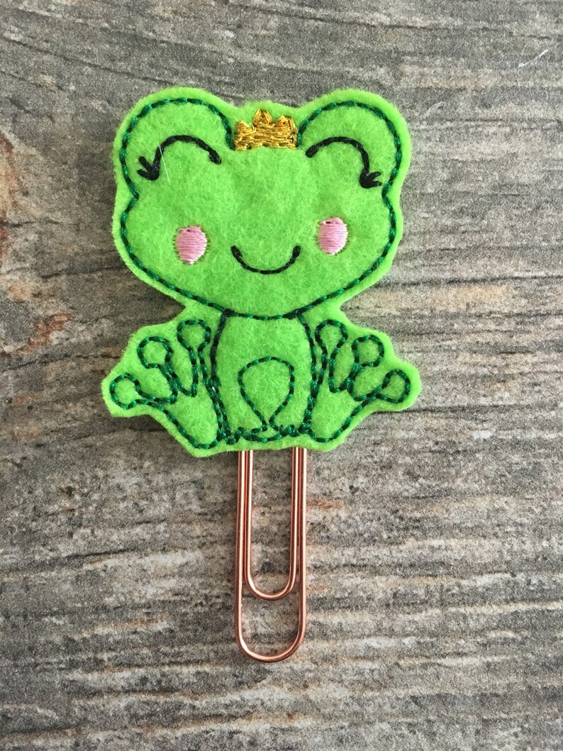 Prince Charming frog paper clip Planner Clip fairytale Etsy