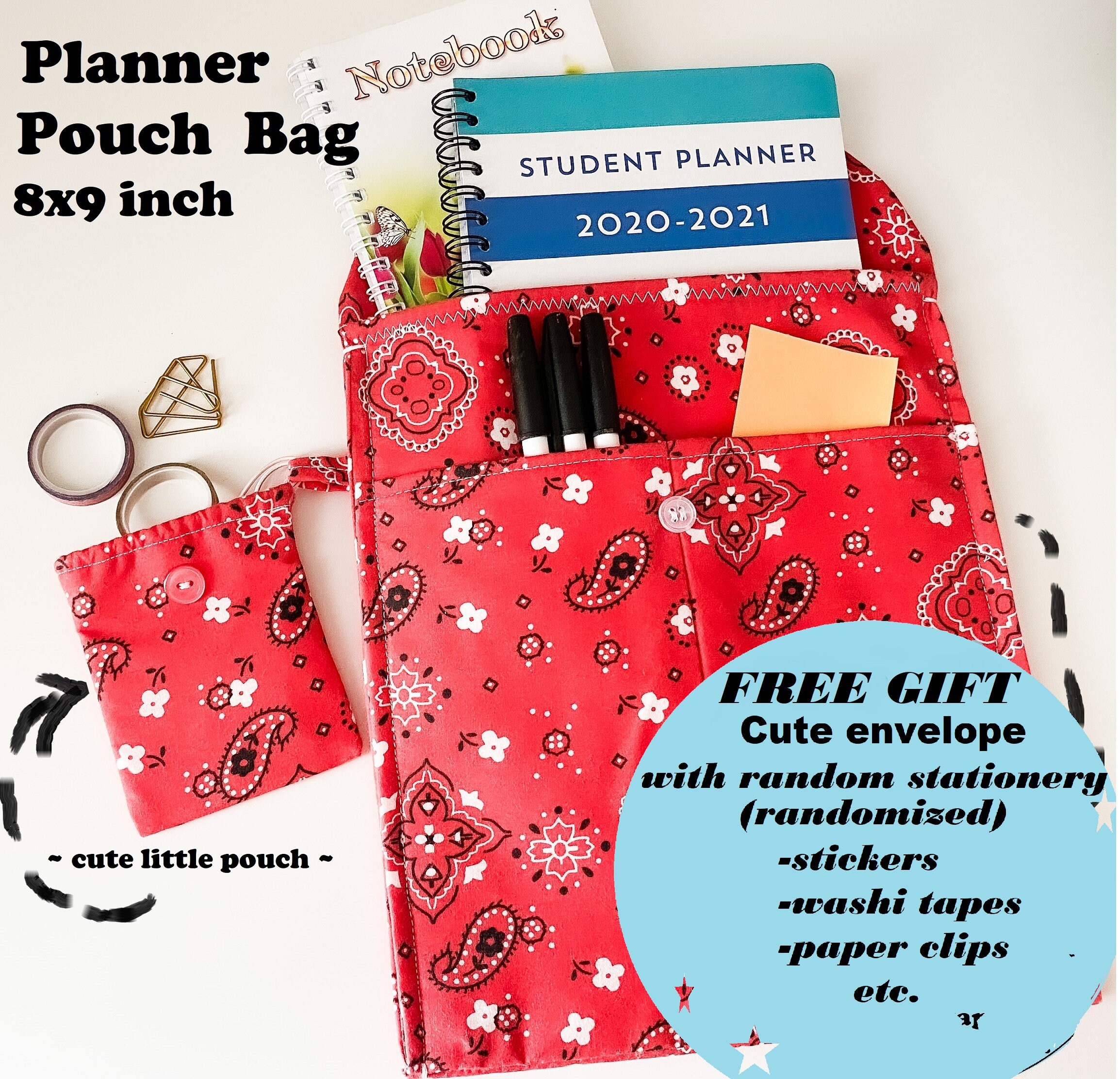Planner Pouch. Planner case. Happy Planner pouch. Filofax Etsy