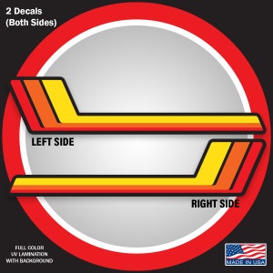 Tri Color Bedsides Decals For all off road addiction (Includes 2 Decals)