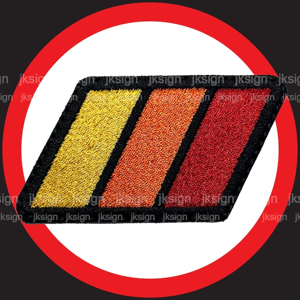 Tri Color Stripes Embroidered Patch