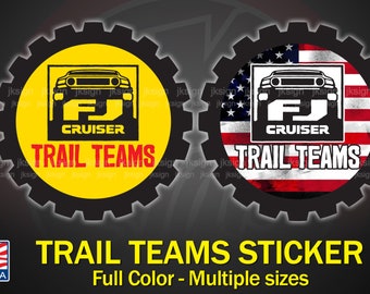 Trail Teams Sticker Decal Fits on Toyota FJ Cruiser all years