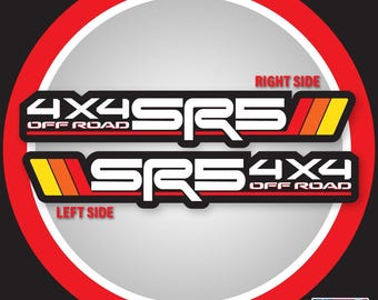 Tri-Color SR5 4X4 Off-Road Bedside Decal (include 2 decals)