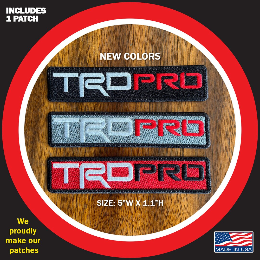 Trd Pro Embroidered Patch Etsy