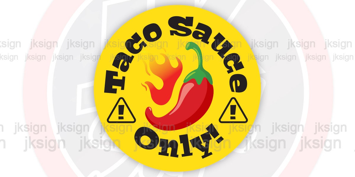Taco Sauce Only Decal Diecut for Fuel Door Gas Fits on Toyota Etsy