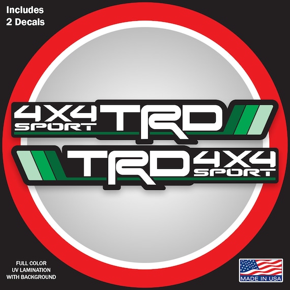 Tri-color TRD Sport Bedside Decal Vintage Color for Toyota Tacoma