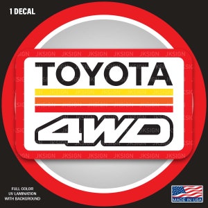 4WD Decal FITS on all Toyota Lovers