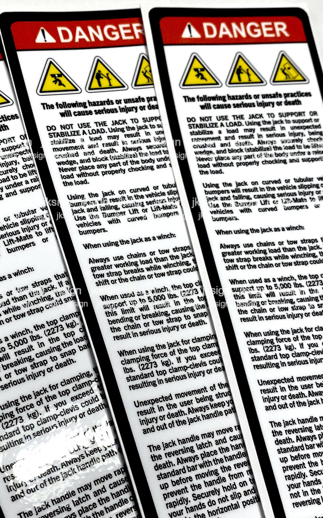 Safety Decal to Restore Your Hi-lift Jack Fits on All Models - Etsy