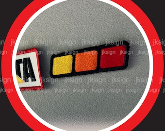 Tri Color Stripes Embroidered Patch