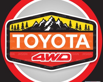 Toyota 4WD Mountain Decal