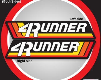 Retro Bedside Decal Fits on 4Runner 95 (Includes 2 Decals)