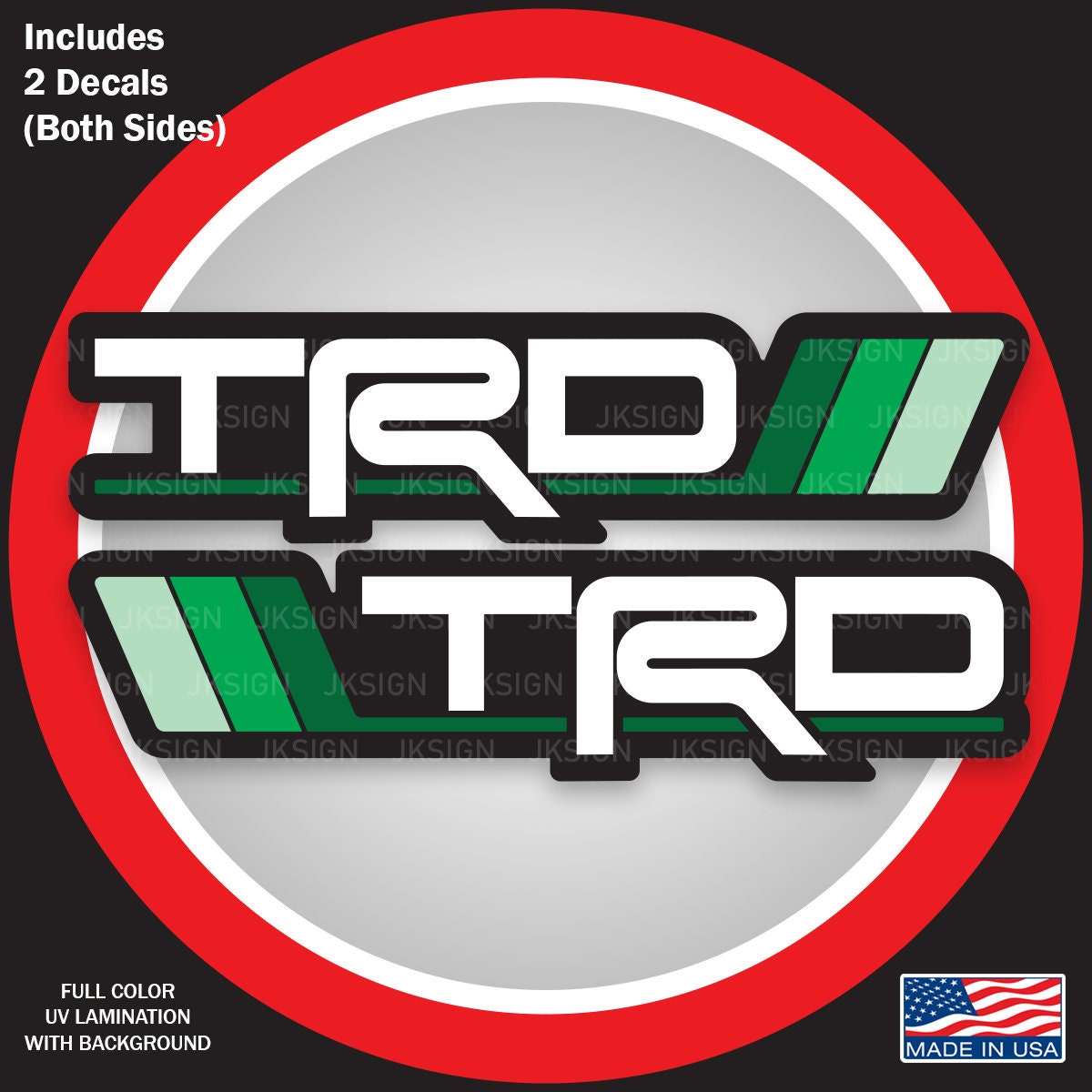 Tri-color TRD Bedside Decal (includes 2 Decals) - Etsy Israel