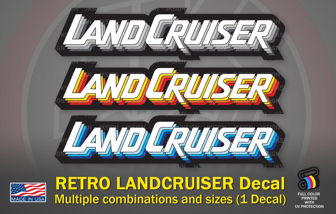 Toyota Land Cruiser Bj40 Bj42 Vintage Style Emblem Badge Logo Sticker