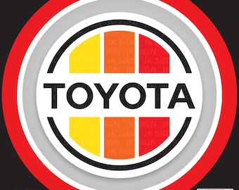 Retro Color Stripes Decals (Include 2 decals) For any Toyota (choose any color)