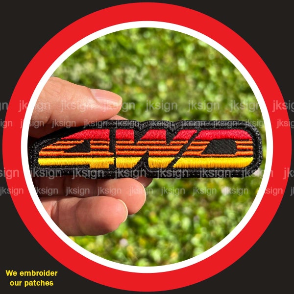 4WD Tri Color Embroidered Patch For Toyota Lovers