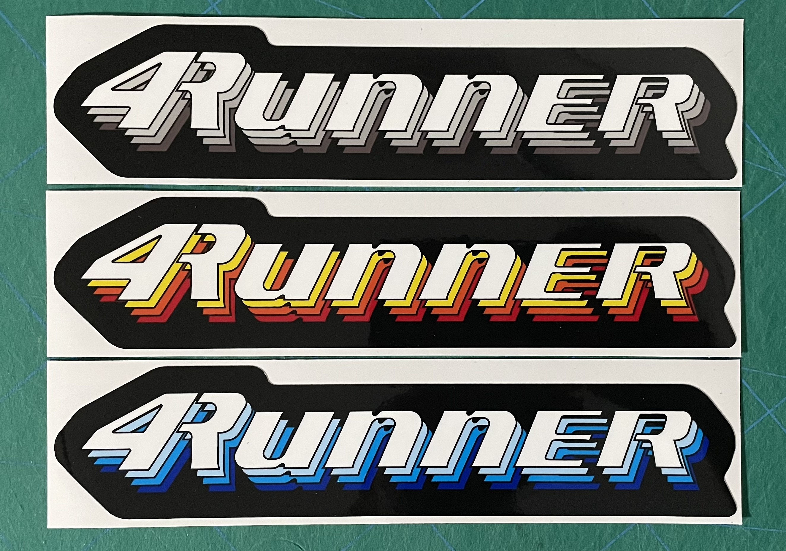 Retro Decal FITS on TOYOTA 4 Runner Gen 4 Vintage Color Contour Cut (1 ...
