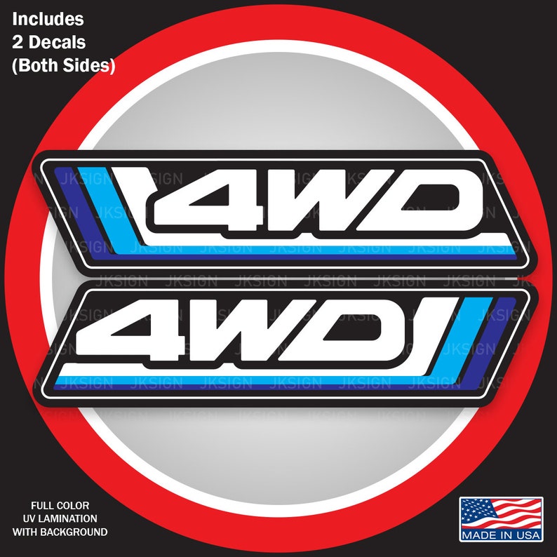 4WD Retro Bedside Decal (includes 2 Decals) - Etsy
