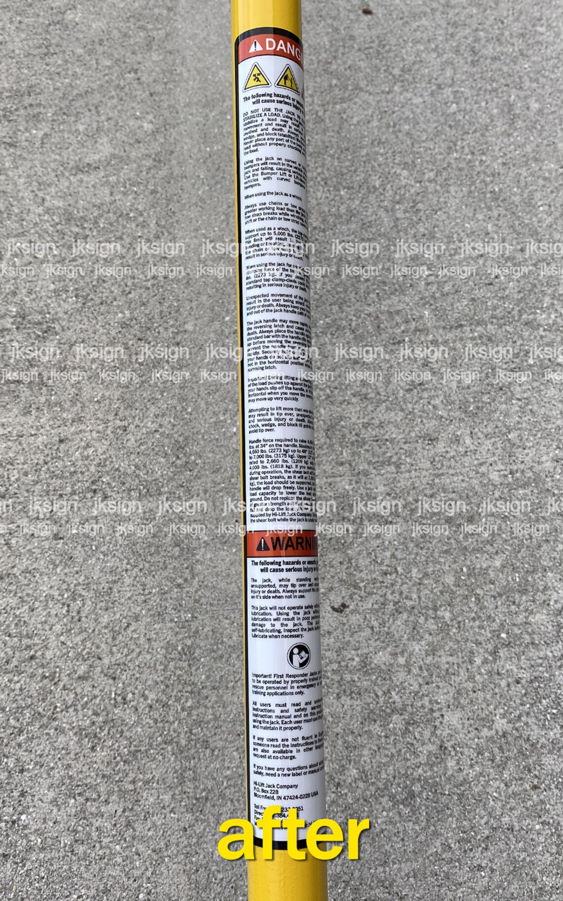 Safety Decal to Restore Your Hi-lift Jack Fits on All Models - Etsy