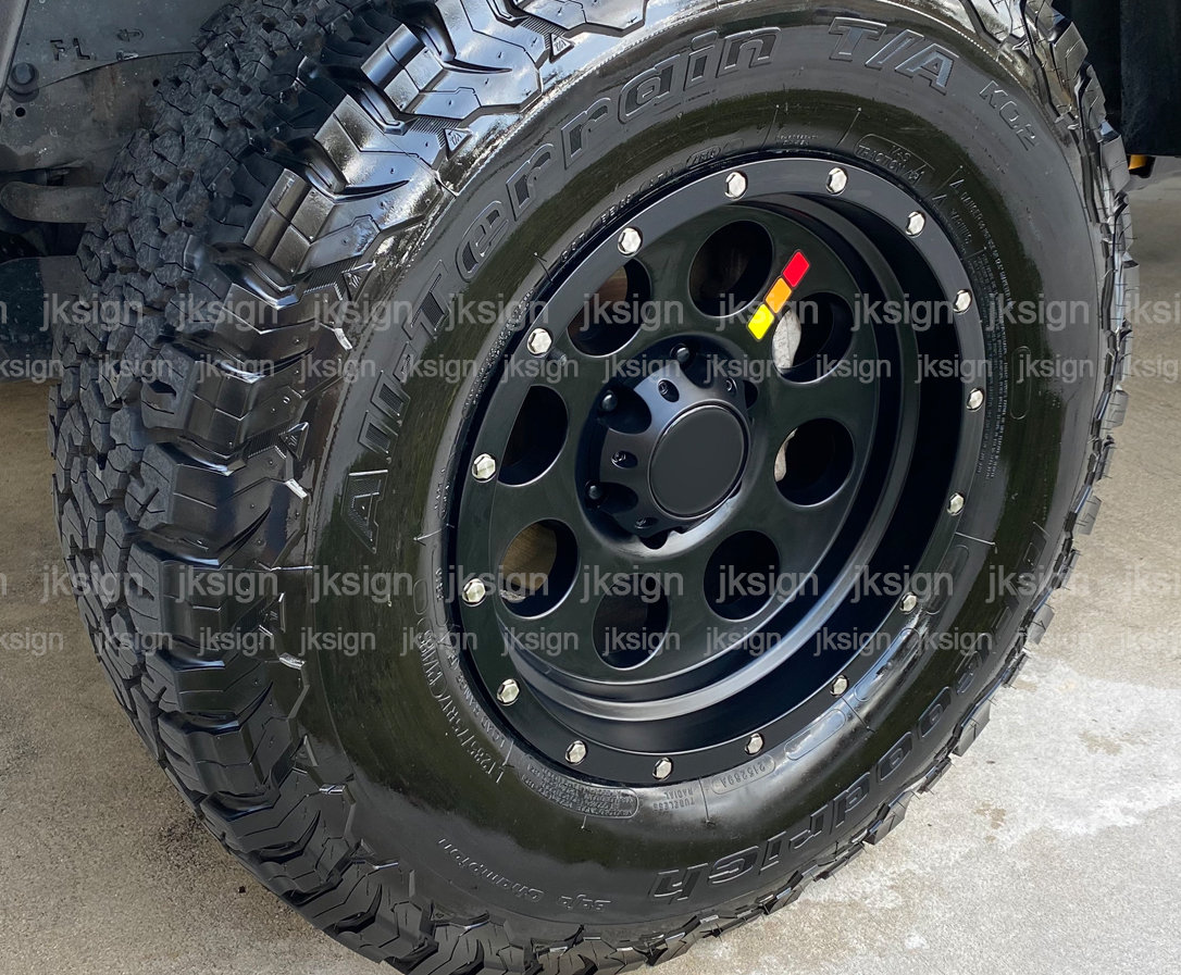 Tri-Color decals for Wheels Interior or any car (2 Combinations) Die-…