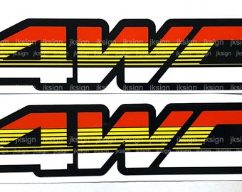 Vintage 4WD Bedside (Include 2 Decals) For all Toyota's
