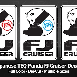 Japanese Panda TEQ Decal Fits on Toyota FJ Cruiser all years
