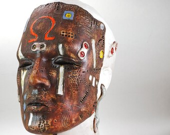 Deus ex machina X, Ceramic Artwork Sculpture, Ceramic Sculpture, Unique Ceramic Figurine