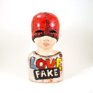 kid 782/ Ceramic Sculpture, Unique Ceramic Figurine