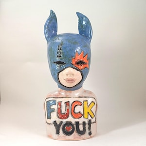 kid 804/ Ceramic Sculpture, Unique Ceramic Figurine