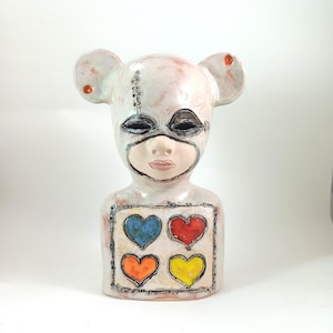 kid 809/ Ceramic Sculpture, Unique Ceramic Figurine