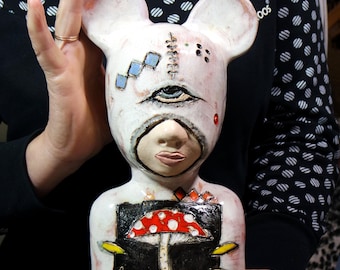 kid 774/ Ceramic Sculpture, Unique Ceramic Figurine